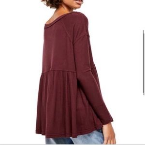 NWT Free People ‘Forever Your Girl’ Babydoll Tunic Top - L
